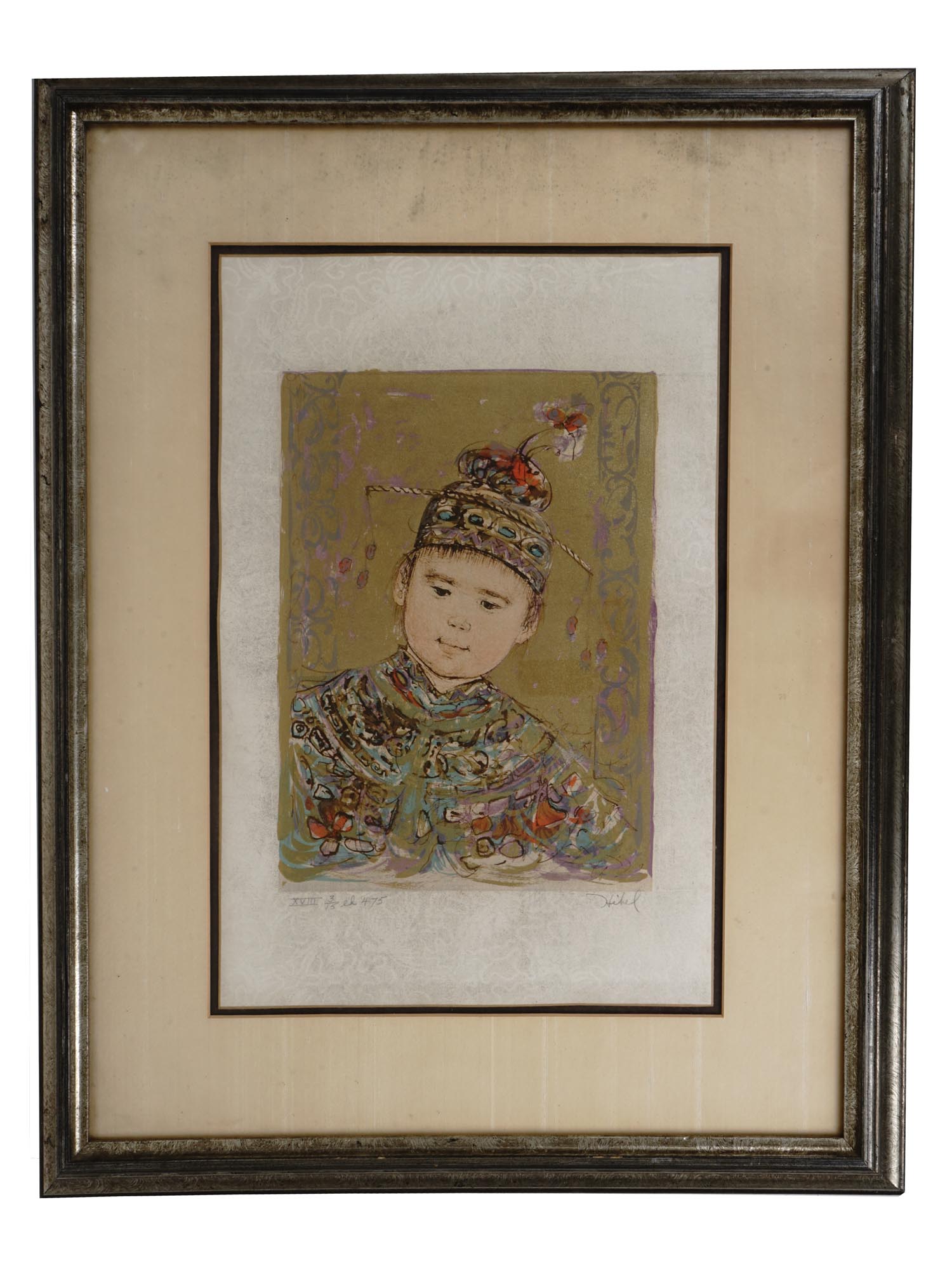 AMERICAN CHINESE BOY LITHOGRAPH PRINT EDNA HIBEL PIC-0